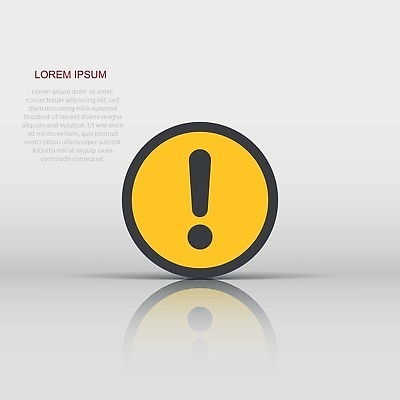 EPS 해외이미지 일러스트 경고 사람없음 노란색 원형 느낌표 위험 심볼 신호 반대 해외202310 해외일러스트 도형 기호 컬러 컨셉 파일형식 벡터