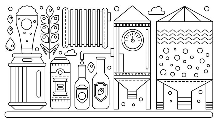 EPS 해외이미지 식물 디자인 산업 선 일러스트 비즈니스 포장 공장 유리 노동자 맥주 금속 기계 장비 업무 바 액체 제조 상품 컨테이너 밀 로봇 발효 수납 공학 국회 방법 양조장 자동 자동화 컨베어밸트 벡터 해외202310 해외일러스트 직업 교육 공업 재질 곡류 주류 작업 파일형식