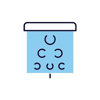 EPS 해외이미지 디자인 응시 백그라운드 컨셉 일러스트 추상 건강 병원 그래픽 파란색 약 장비 시험 환자 흰색 플랫 심볼 사인 시력 비전 안과 시력검사 고립 돌봄 광학 검안사 벡터 해외202310 해외일러스트 직업 시선 교육 컬러 무늬 의학 모션 검사_조사 파일형식 안경사