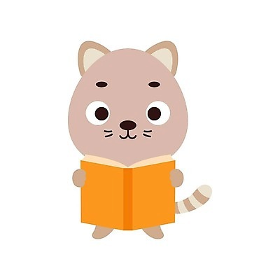 EPS 해외이미지 행복 동물캐릭터 일러스트 사람없음 책 반려동물 고양이 심플 해외202310 해외일러스트 일러캐릭터 동물 캐릭터 감정 포유류 파일형식 벡터