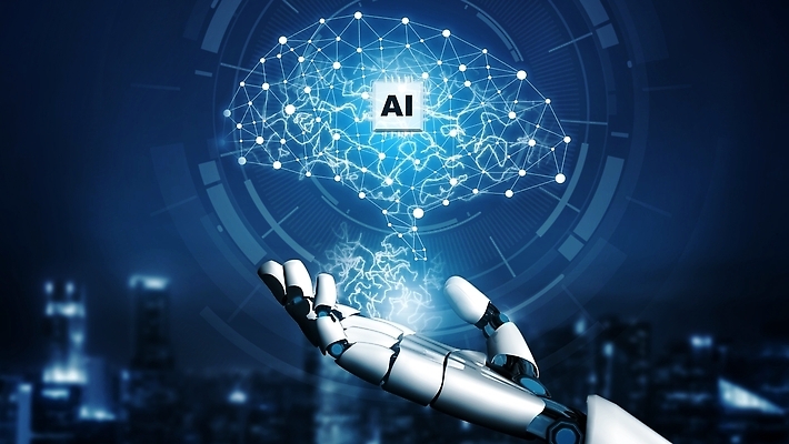 JPG 해외이미지 손 일러스트 미래 기술 신체부위 파란색 3D 디지털 도시 네트워크 로봇 보케 AI_인공지능 해외202310 해외포토 포토 컬러 컨셉 사람 디지털합성 파일형식