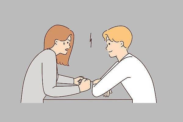 EPS 해외이미지 캐릭터 커플 응시 여자 남자 감정 컨셉 일러스트 관계 탁자 함께함 사람 앉기 10대 분노 표현 최고 플랫 만화 책상 그림 싸움 윤곽 내추럴 나쁜 부정적 벡터 해외202310 해외일러스트 일러캐릭터 시선 가구 모션 청소년 파일형식