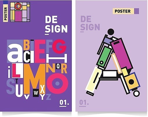 EPS 해외이미지 도형 알파벳 포스터 백그라운드 일러스트 추상 타이포그라피 사람없음 보라색 화려 해외202310 해외일러스트 문자 영어 컬러 컨셉 무늬 파일형식 벡터