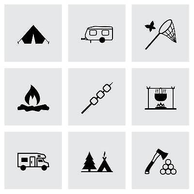 EPS 해외이미지 나무 실루엣 여행 일러스트 배낭 휴가 주택 텐트 야외 세트 소풍 검은색 쌍안경 캠핑 하이킹 손전등 나침반 모닥불 심볼 사인 벡터 해외202310 해외일러스트 식물 컬러 가방 불 레저 조명 촬영기법 캠핑도구 건물 야외활동 망원경 파일형식