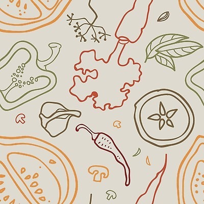 EPS 해외이미지 식물 라이프스타일 손 디자인 음식 컬러 백그라운드 잎 패턴 채소 일러스트 자연 벽지 건강 마늘 미술 씨앗 그래픽 장식 초록색 컴퓨터 세트 주방 버섯 당근 아침식사 낙서 스케치 먹기 그림 유기농 날것 후추 딜 채식주의자 회향 벡터 반복 해외202310 해외일러스트 웰빙 무늬 모션 문화예술 뿌리채소 생활 신체부위 전자제품 식사 향신료 생태계 채식 파일형식