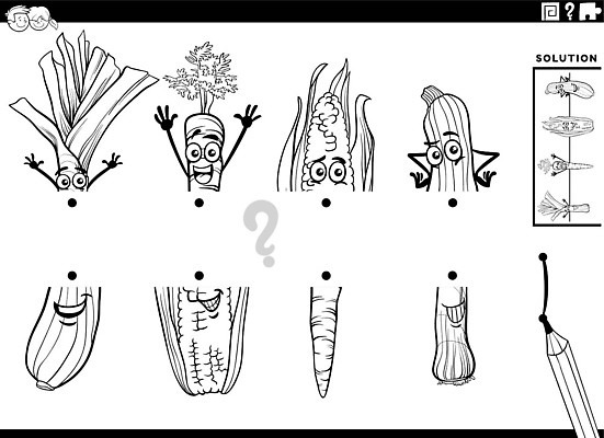EPS 해외이미지 디자인 교육 음식 채소 일러스트 부분 자연 옥수수 경기 취미 그래픽 책 검은색 유치원 당근 게임 흰색 퍼즐 수수께끼 어플리케이션 연결 만화 그림 페이지 부추 문제집 해결 색칠공부 주키니 주키니호박 벡터 정확 해외202310 해외일러스트 스포츠 컬러 컨셉 놀이 곡류 뿌리채소 학습 색칠 생태계 파일형식