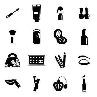 EPS 해외이미지 여자 얼굴 일러스트 세트 뷰티 유행 상점 화장품 거울 립스틱 붓 손톱관리 손톱 가루 볼터치 수집 심볼 피부 크림 마스카라 페인트붓 광택 아이섀도 돌봄 벡터 해외202310 해외일러스트 손 모션 사람 신체부위 화장 네일아트 파일형식