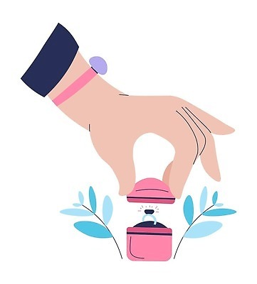 EPS 해외이미지 손 디자인 기념일 결혼 데이트 일러스트 장신구 관계 결혼식 선물 사랑 빛 상자 뷰티 귀여움 놀람 낭만 축하 반지 잡기 아내 고급 우아함 보석 기회 다이아몬드 약혼 제안 특별함 벡터 해외202310 해외일러스트 감정 컨셉 모션 표정 이벤트 신체부위 광석 약속 파일형식 사람
