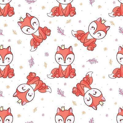 EPS 해외이미지 백그라운드 잎 패턴 일러스트 왕관 사람없음 귀여움 여우캐릭터 해외202310 해외일러스트 식물 동물캐릭터 컨셉 무늬 여우 파일형식 벡터