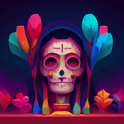 포토 JPG 해외이미지 전통 문화 컬러 벽지 멕시코 미술 사람없음 컬러풀 죽음 제단 해골모형 해외202310 해외포토 북아메리카 문화예술 모형 파일형식