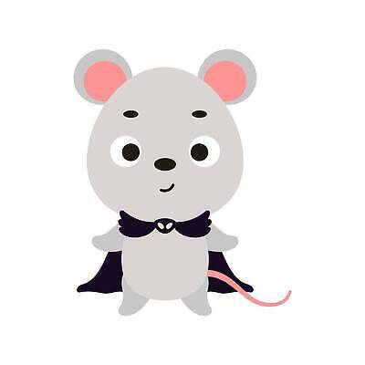 EPS 해외이미지 동물캐릭터 일러스트 사람없음 귀여움 할로윈 마법사 쥐 망토 코스프레 해외202310 해외일러스트 일러캐릭터 동물 캐릭터 컨셉 설치류 파일형식 벡터