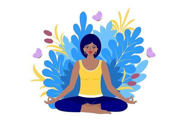 EPS 해외이미지 식물 캐릭터 라이프스타일 디자인 계절 여자 행복 얼굴 스포츠 포즈 백그라운드 잎 신체 일러스트 요가 자연 휴식 건강 사람 성인 컬러풀 운동 검은색 봄 흰색 플랫 숲 만화 명상 위치 내추럴 스타일 벡터 아사나자세 해외202310 해외일러스트 일러캐릭터 웰빙 감정 컬러 컨셉 생활 신체부위 요가자세 생태계 파일형식