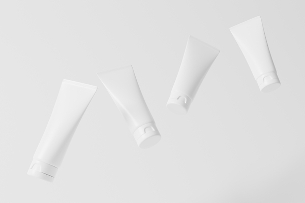 포토 JPG 해외이미지 사람없음 3D 화장품 흰색 오브젝트 튜브용기 목업 해외202310 해외포토 컬러 뷰티 용기_그릇 디지털합성 파일형식