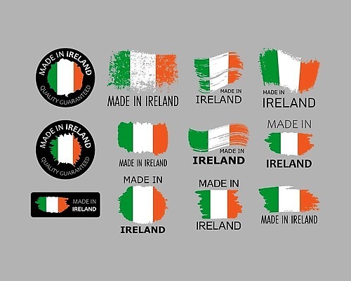 EPS 해외이미지 디자인 산업 스티커 일러스트 비즈니스 공장 라벨 줄무늬 깃발 얼룩 떨어짐 제조 상품 심볼 사인 무역 상업 배지 아일랜드 소매 전국 증명서 벡터 해외202310 해외일러스트 유럽 컨셉 무늬 공업 프레임 파일형식