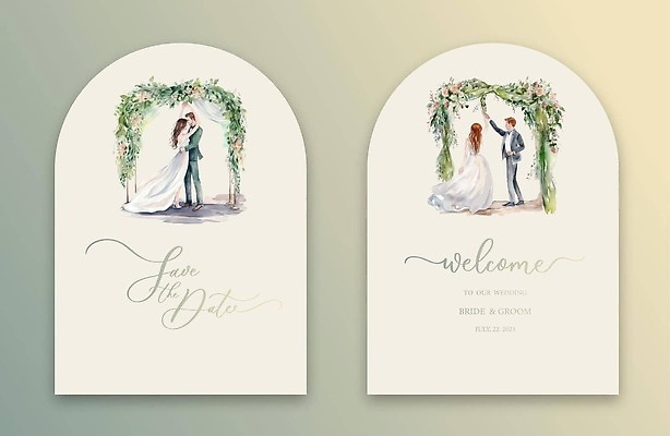 EPS 해외이미지 전신 부부 여자 남자 결혼 일러스트 키스 프레임 여러명 성인 세트 축하 춤 분위기 감성 신랑신부 성인만 카피스페이스 웨딩아치 해외202310 해외일러스트 커플 신부_웨딩 다수 신랑 컨셉 문화예술 사람 이벤트 공백 애정표현 결혼소품 파일형식 벡터