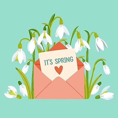 EPS 해외이미지 꽃 행복 잎 일러스트 편지봉투 타이포그라피 사람없음 봄 하트 편지지 엘리먼트 해외202310 해외일러스트 모양 식물 문자 계절 감정 봉투 편지 파일형식 벡터