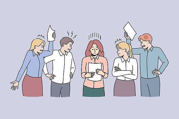 EPS 해외이미지 여자 남자 허리손 와이셔츠 일러스트 비즈니스 들기 여러명 상반신 성인 팔짱 슬픔 분노 문서 성인만 해외202310 해외일러스트 감정 포즈 다수 셔츠 모션 사람 파일형식 벡터