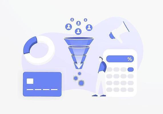 EPS 해외이미지 캠페인 백그라운드 컨셉 일러스트 새로움 안내 그래픽 유행 판매 세일 성장 플랫 목표 계획 확인 속도 그림 레이아웃 세대 금리 고립 깔대기 소셜 전환 벡터 해외202310 해외일러스트 금융 파일형식