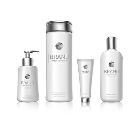 EPS 해외이미지 무료이미지 일러스트 뷰티 화장품 흰색 오브젝트 패키지 목업 해외202310 해외일러스트 컬러 파일형식 벡터 무료콘텐츠