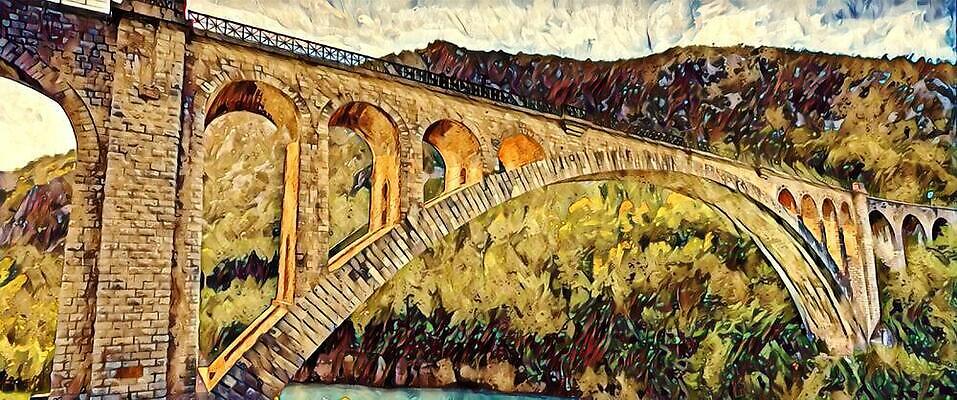 포토 JPG 해외이미지 건축양식 미술 사람없음 그림 구름다리 수도교 해외202310 해외포토 건축 문화예술 다리 가교 파일형식