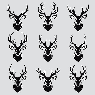 EPS 해외이미지 모양 동물 실루엣 야생동물 일러스트 포유류 사슴 뿔 그래픽 머리 검은색 힘 수확 우아함 숲 큼 스케치 트로피 심볼 사인 복고 사냥 날카로움 부족 순록 엘리먼트 엘크 벡터 해외202310 해외일러스트 컬러 컨셉 농업 촬영기법 미술 신체부위 크기 상_우승 파일형식