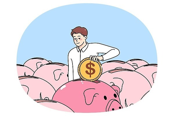 EPS 해외이미지 직업 돈 일러스트 비즈니스 노동자 사람 금융 경제 쌓기 동전 돼지저금통 업무 비즈니스맨 절약 시장 종업원 그림 보안 투자 만들기 윤곽 이익 회계 보험 월급 대출 빚 경영 계좌 수도권 수입 예산 자금 투자자 벡터 해외202310 해외일러스트 남자 컨셉 모션 안전 저금통 작업 직장인 재산 지역 파일형식