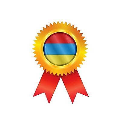 EPS 해외이미지 배너 리본 일러스트 성공 사람없음 빨간색 파란색 세계 노란색 라벨 경쟁 깃발 상패 트로피 메달 심볼 배지 광택 아르메니아 해외202004 해외일러스트 컬러 컨셉 프레임 상_우승 상_상패 파일형식 벡터