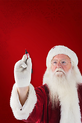 포토 JPG 해외이미지 노년 남자 크리스마스 한명 들기 상반신 앞모습 빨간색 산타클로스 펜 기록 노인남자한명만 해외202004 해외포토 1 기념일 뷰포인트 컬러 모션 사람 성인 필기구 남자한명만 노인남자만 파일형식