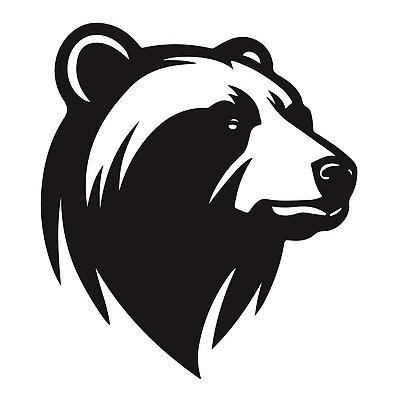 EPS 해외이미지 야생동물 선 일러스트 곰 사람없음 검은색 심볼 심플 해외202310 해외일러스트 동물 컬러 포유류 파일형식 벡터