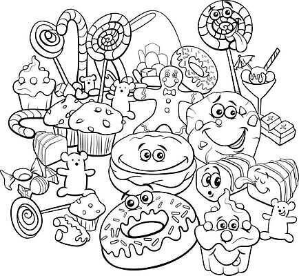 EPS 해외이미지 클립아트 캐릭터 디자인 음식 일러스트 지팡이 아이스크림 디저트 막대사탕 사탕 그래픽 장식 책 세트 쿠키 과자 케이크 초콜릿 얼음 검은색 흰색 그룹 도넛 달콤 만화 컵케이크 굽기 크림 그림 페이지 머핀 젤리 마시멜로우 색칠공부 프랄린 벡터 맛있는 해외202310 해외일러스트 일러캐릭터 자연요소 빵 컬러 학습 색칠 맛 구이 파일형식