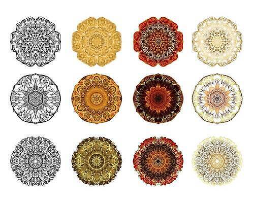 EPS 해외이미지 템플릿 디자인 꽃 컬러 백그라운드 꽃무늬 패턴 일러스트 요가 추상 동양인 장식 세트 검은색 수확 원형 신비 이슬람교 인도인 명상 그림 복고 부족 만다라 아랍어 엘리먼트 스타일 벡터 해외202310 해외일러스트 도형 외국인 식물 웰빙 종교 컨셉 무늬 농업 인종 파일형식