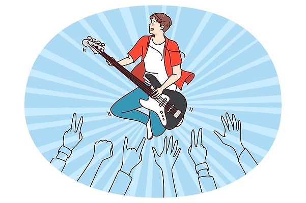 EPS 해외이미지 직업 남자 별 음악 일러스트 놀이 사랑 사람 이벤트 파티 금속 축제 콘서트 공연 연주자 듣기 가수 무대 기구 기타 악단 부채 그룹 군중 클럽 그림 흥분 디스코 윤곽 예술가 주말 기타리스트 뮤지컬 베이스 인기 벡터 유흥 해외202310 해외일러스트 자연요소 감정 모션 재질 현악기 문화예술 음악가 춤 파일형식