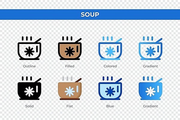 JPG 해외이미지 그릇 선 일러스트 타이포그라피 사람없음 눈송이 수프 격자 그라데이션 해외202310 해외일러스트 문자 식기 무늬 눈_날씨 파일형식