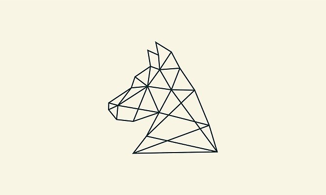 EPS 해외이미지 디자인 선 일러스트 사람없음 머리 강아지 심볼 라인아트 그림 해외202310 해외일러스트 신체부위 반려동물 개 파일형식 벡터