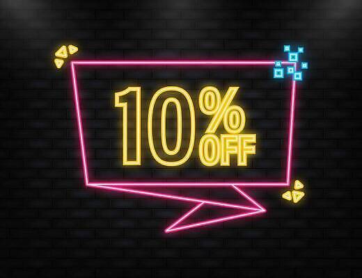 EPS 해외이미지 배너 백그라운드 말풍선 일러스트 타이포그라피 사람없음 컬러풀 세일 화려 퍼센트 심볼 네온 해외202310 해외일러스트 문자 컬러 컨셉 특수기호 파일형식 벡터