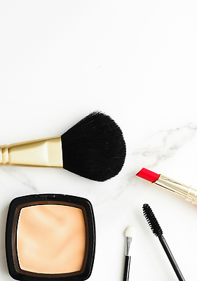 포토 JPG 해외이미지 백그라운드 사람없음 립스틱 고급 마스카라 대리석 메이크업브러쉬 파운데이션 해외202310 해외포토 컨셉 재료 화장품 붓 파일형식