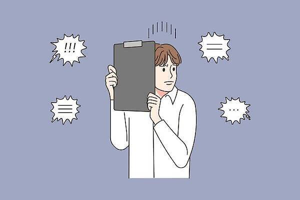 EPS 해외이미지 남자 일러스트 한명 들기 상반신 성인 찡그림 얼굴가리기 서류판 성인남자한명만 해외202310 해외일러스트 1 모션 표정 사람 사무용품 가림 남자한명만 성인남자만 파일형식 벡터