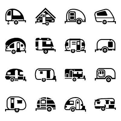 EPS 해외이미지 모양 여행 일러스트 교통시설 자동차 주택 야외 그래픽 세트 픽토그램 검은색 캠핑 바퀴 승합차 심볼 사인 짐차 트레일러 기어 모터 고립 엘리먼트 자동 카라반 벡터 해외202310 해외일러스트 육상교통 컬러 교통 승용차 레저 건물 시설 캠핑카 파일형식