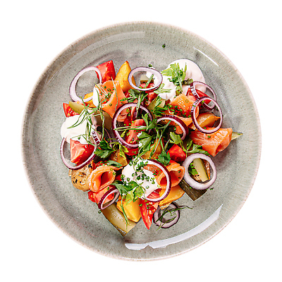 포토 JPG 해외이미지 접시 음식 부분 어류 요리 사람없음 식당 식사 샐러드 지중해 메뉴 피클 연어 고립 맛있는 해외202310 해외포토 식기 바다 상점 수중동물 절임 파일형식