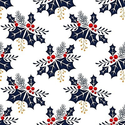 EPS 해외이미지 무료이미지 열매 잎 크리스마스장식 크리스마스 패턴 일러스트 사람없음 호랑가시나무열매 해외202310 해외일러스트 식물 기념일 무늬 파일형식 벡터 무료콘텐츠