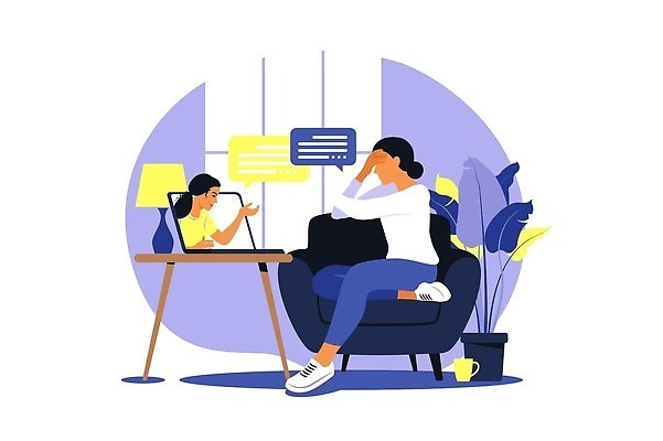 EPS 해외이미지 직업 디자인 여자 백그라운드 컨셉 인터넷 일러스트 통신 스트레스 건강 대화 사람 치료 약 웹 모임 환자 의사 마음 도움 토론 서비스 뇌 상담 텔레마케팅 문제 긴장 테라피 온라인 돌봄 우울증 정신과 정신과의사 조언 지원 치료사 헬프 벡터 심리치료 해외202310 해외일러스트 감정 의학 모션 병원 말하기 뷰티 의료진 질병 서비스업 심리 파일형식