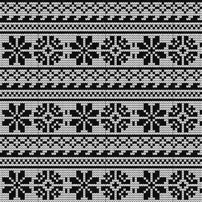 EPS 해외이미지 디자인 겨울 패턴 일러스트 눈꽃 사람없음 흰색 뜨개질 해외202310 해외일러스트 계절 컬러 무늬 눈_날씨 취미 파일형식 벡터