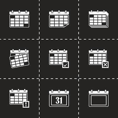 EPS 해외이미지 디자인 일러스트 비즈니스 추상 이벤트 그래픽 세트 픽토그램 검은색 달력 시간 날짜 메시지 심볼 사인 페이지 월 고립 엘리먼트 조언 벡터 해외202310 해외일러스트 컬러 무늬 파일형식