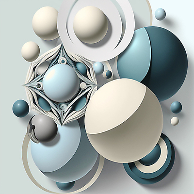 JPG 해외이미지 디자인 예술 선 일러스트 추상 미래 사람없음 원형 화려 남색 입체 기하학 베이지색 해외202310 해외일러스트 도형 컬러 컨셉 무늬 파일형식