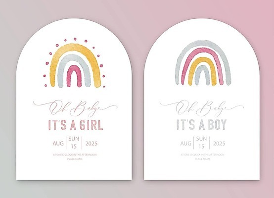 EPS 해외이미지 행복 무지개 일러스트 캘리그라피 붓터치 사랑 사람없음 파티 축하 엽서 번짐 초대 성별 베이비샤워 해외202310 해외일러스트 자연요소 감정 컨셉 이벤트 편지 파일형식 벡터 효과