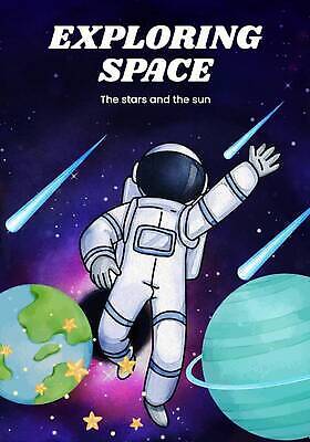 EPS 해외이미지 포스터 지구 일러스트 한명 사람 성인 우주 행성 우주비행사 인사 유성 우주복 공학 성인한명만 해외202310 해외일러스트 1 옷 교육 예절 성인만 파일형식 벡터