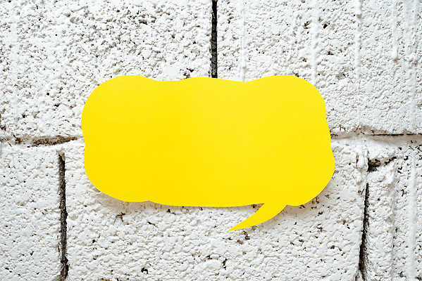 포토 JPG 해외이미지 종이 백그라운드 말풍선 벽돌 아이디어 사람없음 노란색 카피스페이스 해외202310 해외포토 컬러 컨셉 공백 파일형식