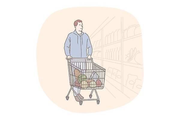 EPS 해외이미지 캐릭터 라이프스타일 디자인 잡화 남자 음식 컨셉 채소 일러스트 선반 건강 사람 소년 쇼핑 세일 바구니 상점 카트 신선 시장 플랫 선택 구매 상품 큼 만화 쇼핑몰 고객 서비스 상업 성분 소매 슈퍼마켓 고립 해외202310 해외일러스트 일러캐릭터 어린이 가구 생활 크기 파일형식 벡터