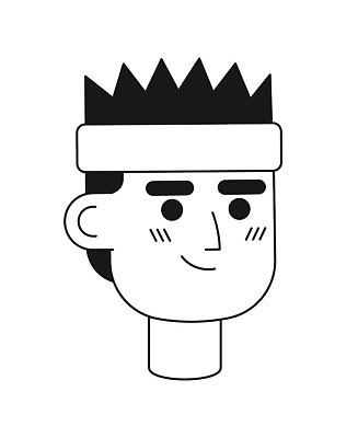EPS 해외이미지 클립아트 편집 캐릭터 디자인 남자 얼굴 선 스포츠 스티커 일러스트 잉크 흑백 건강 사람 그래픽 운동복 운동 머리 머리띠 점 플랫 만화 스케치 연습 윤곽 배지 애니메이션 고립 운동가 아바타 벡터 사용자 미니멀리스트 디테일 해외202310 해외일러스트 일러캐릭터 옷 장신구 촬영기법 미술 신체부위 파일형식 문화예술