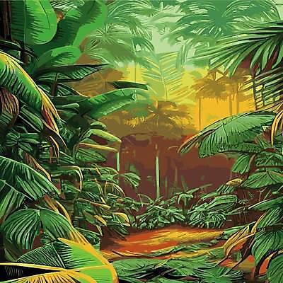 EPS 해외이미지 백그라운드 잎 일러스트 자연 사람없음 초록색 열대우림 해외202310 해외일러스트 식물 컬러 숲 생태계 파일형식 벡터